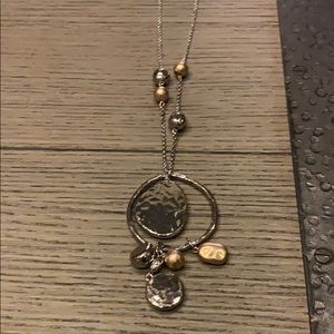 Long drop necklace and earring set